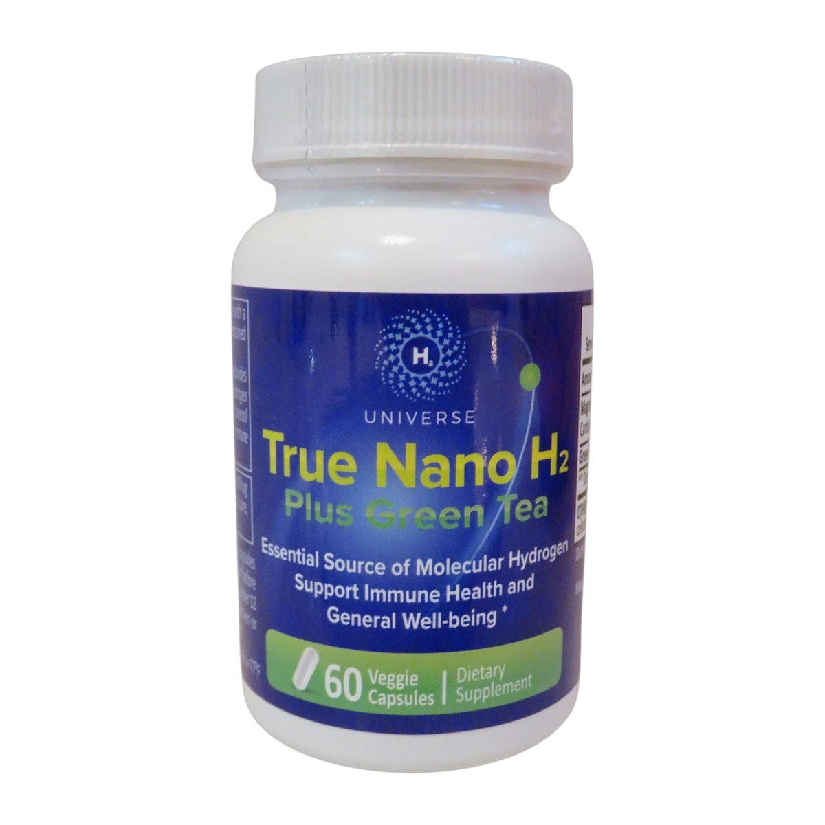 H₂ + Green Tea molecular hydrogen capsules, 60 count
