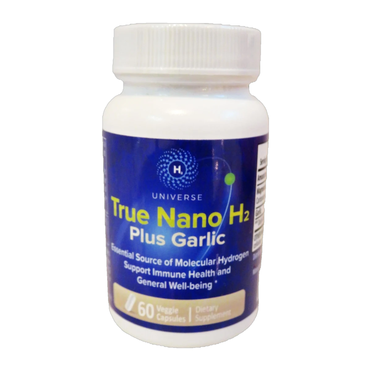 H₂ + Garlic — molecular hydrogen capsules by H2 Universe, 60 count bottle
