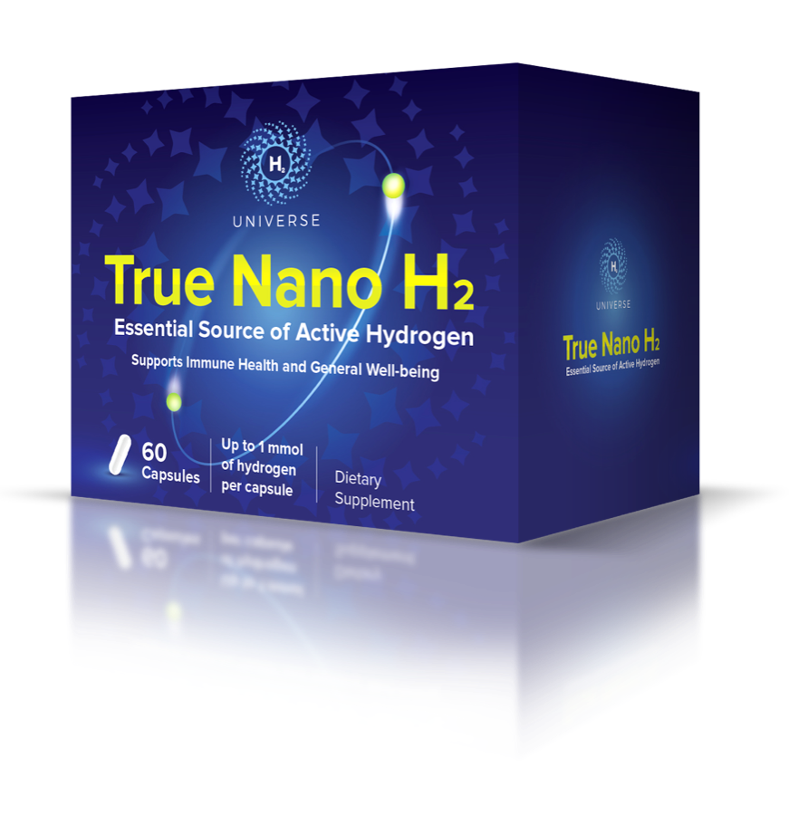 True Nano H₂ Plus — 60 veggie capsules, daily molecular hydrogen